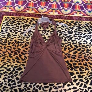 Brown halter top